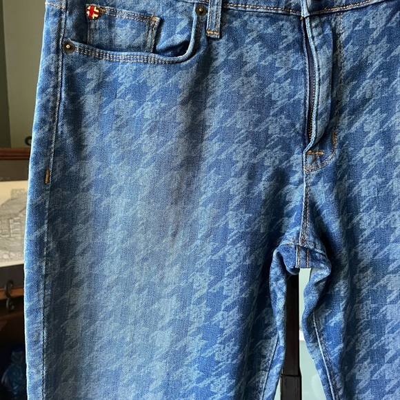 HUDSON KRISTA SUPER SKINNY HOUNDSTOOTH JEANS SIZE 32 - Picture 4 of 13